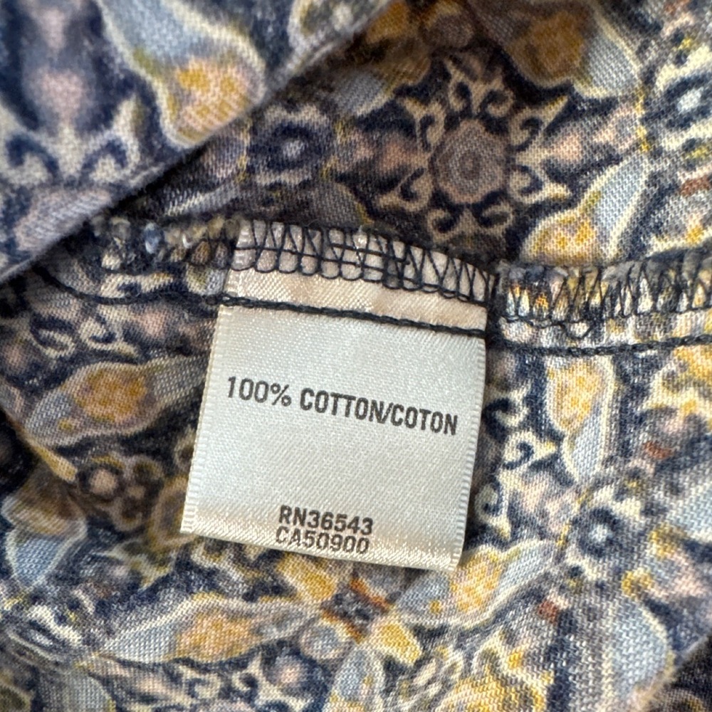 Van Heusen Women's Long Sleeve Button Up Shirt‎ L/G 70s art deco revival Cotton - Picture 9 of 9